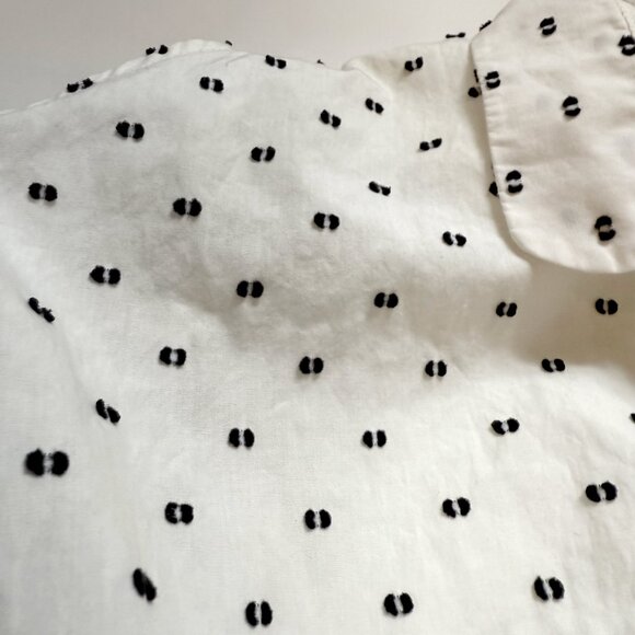 Henrik Vibskov bumble shirt dress in White with woven polka dot pattern - Picture 9 of 12